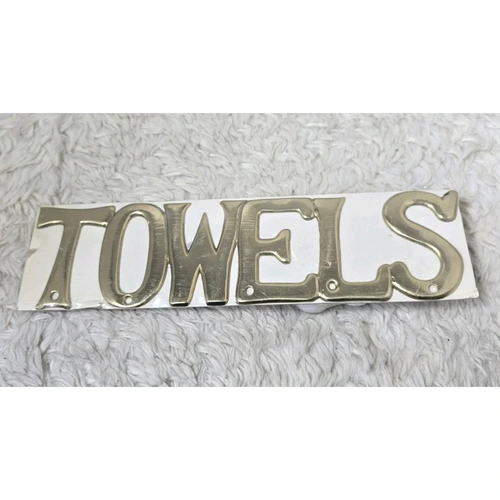 Vintage SPIEGEL Brass Bathroom Towels Hook Rack Holder Towel Kitchen Laundry